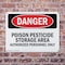 Signmission Poison Pesticide Storage Area Danger Sign, Plastic, 10in W x 7in L, 2PK OS-2PACK-DS-P-710-L-1970 - alternate 4